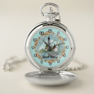 Virginia Shells Lighthouse  Pocket Watch