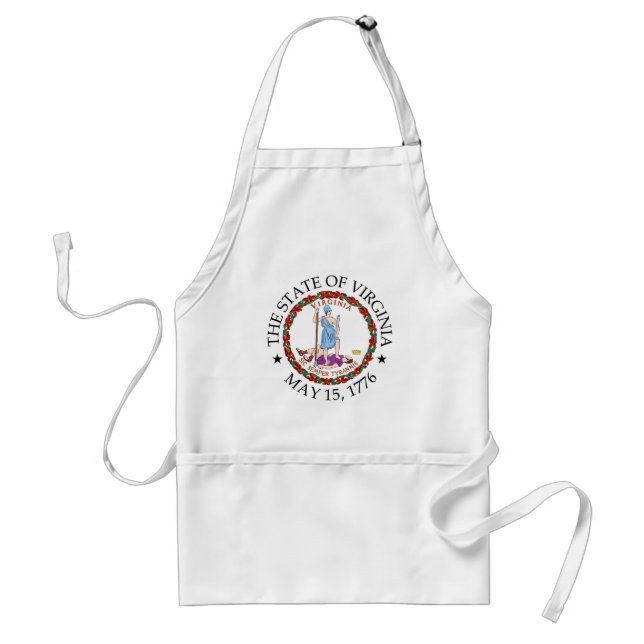 Virginia sign adult apron (Front)