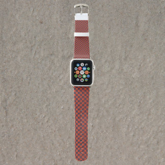 Virginia Silhouette Checker Pattern Orange Blue Apple Watch Band