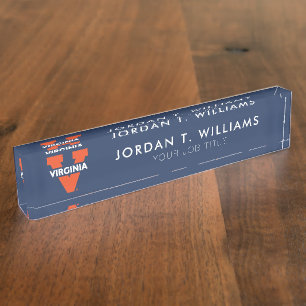 Virginia Split V Desk Name Plate