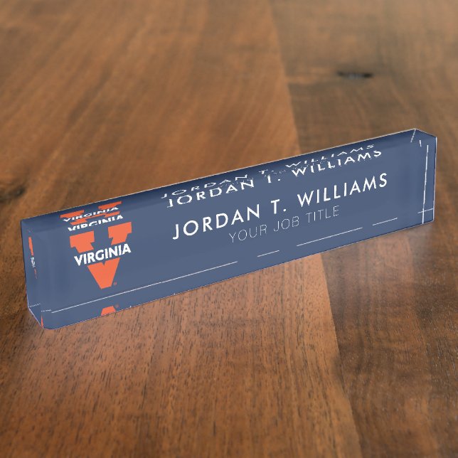 Virginia Split V Desk Name Plate (Side)