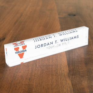 Virginia Split V Desk Name Plate