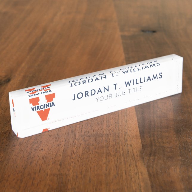 Virginia Split V Desk Name Plate (Side)