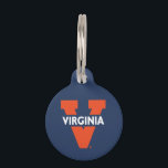 Virginia Split V Pet ID Tag<br><div class="desc">Check out these Virginia Cavaliers designs! Show off your Virginia Cavaliers pride with these new University products. These make the perfect gifts for the Virginia student,  alumni,  family,  friend or fan in your life. All of these Zazzle products are customizable with your name,  class year,  or club. Go Wahoos!</div>