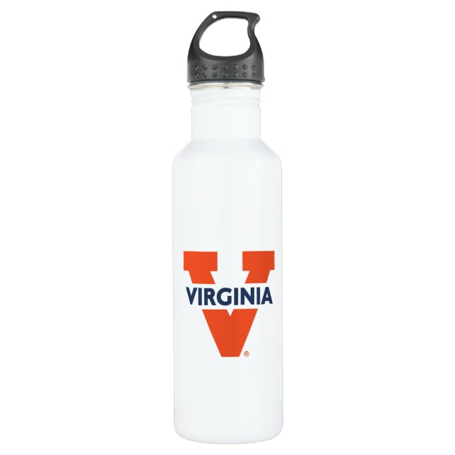 Virginia Split V Stainless Steel Water Bottle (Front)