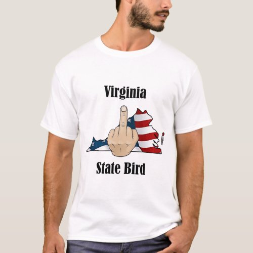 Virginia state bird t_shirt middle finger