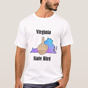 Virginia state bird t-shirt middle finger color