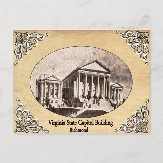 Virginia State Capitol Building Old Postcard (Front)
