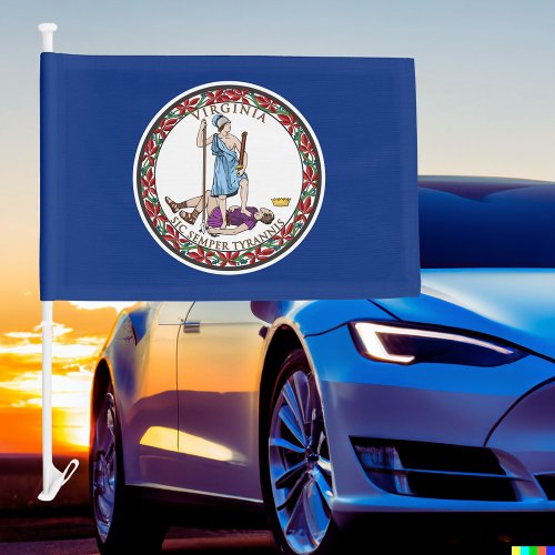Virginia State Car Flag