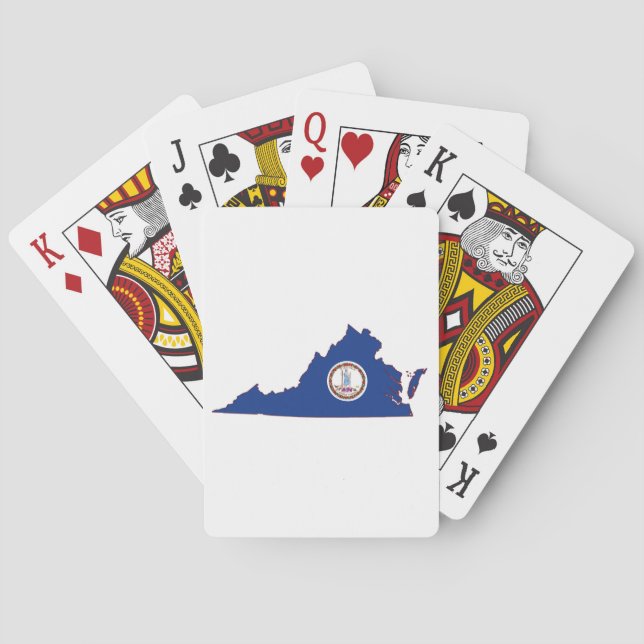 Virginia State Flag and Map Poker Cards (Back)