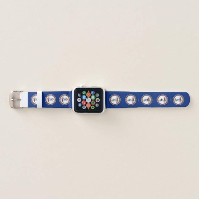 Virginia State Flag Apple Watch Band (Front)