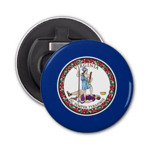 Virginia State Flag Bottle Opener