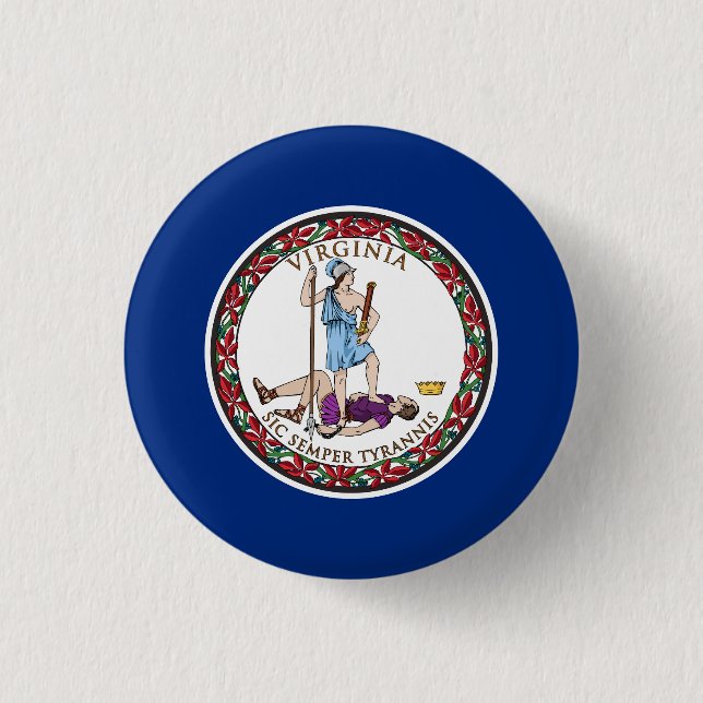 Virginia State Flag Button (Front)