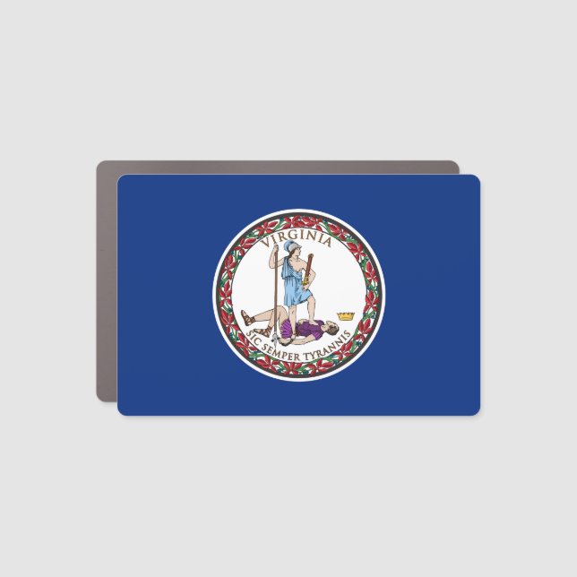 Virginia State Flag Car Magnet (Front)