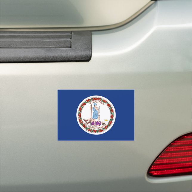 Virginia State flag Car Magnet (In Situ)
