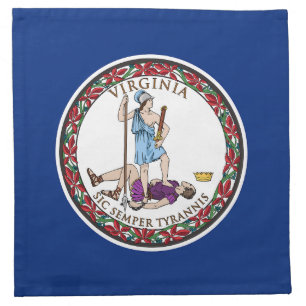 Virginia State Flag Cloth Napkin