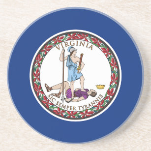 Virginia State Flag Coaster