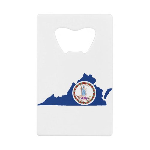 virginia state flag credit card bottle opener