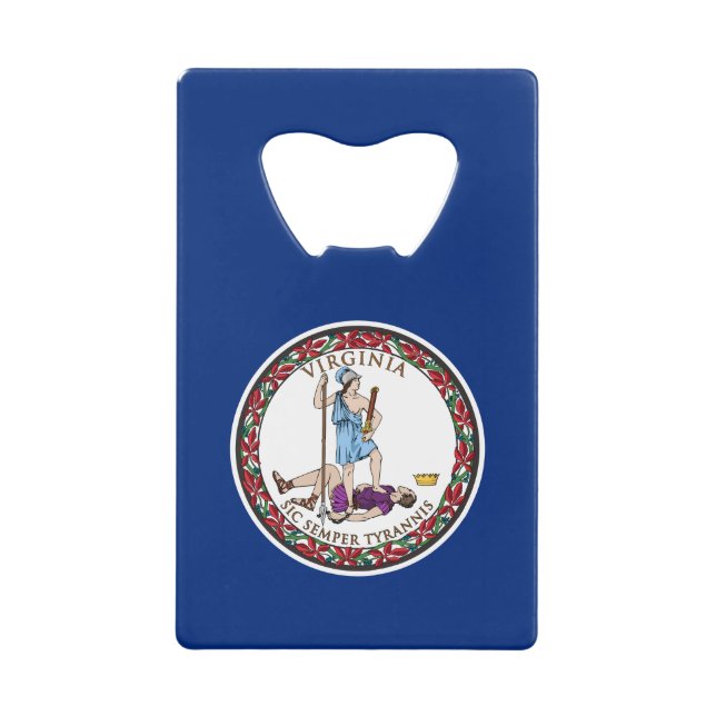 Virginia State Flag Credit Card Bottle Opener (Front)