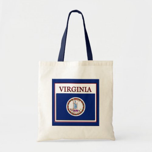 Virginia State Flag Design Budget Canvas Bag