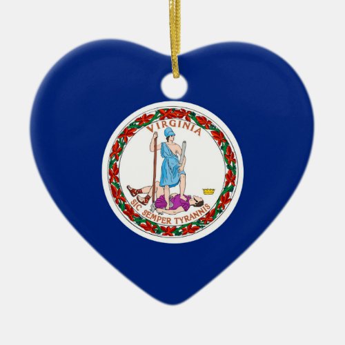 Virginia State Flag Design Ceramic Ornament