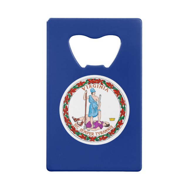 Virginia State Flag Design Credit Card Bottle Opener (Back)