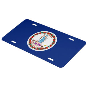 Virginia State Flag Design Decor License Plate
