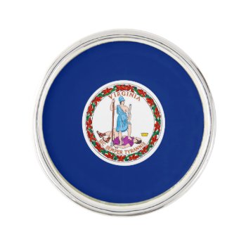 Virginia State Flag Design Decor Pin by AmericanStyle at Zazzle