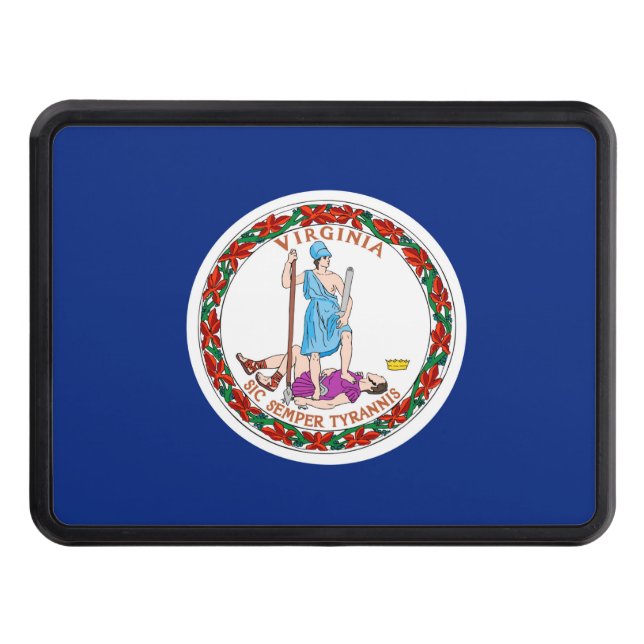 Virginia State Flag Design Decor Trailer Hitch Cover (Front)