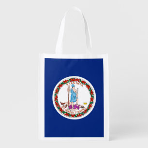 Virginia State Flag Design Grocery Bag