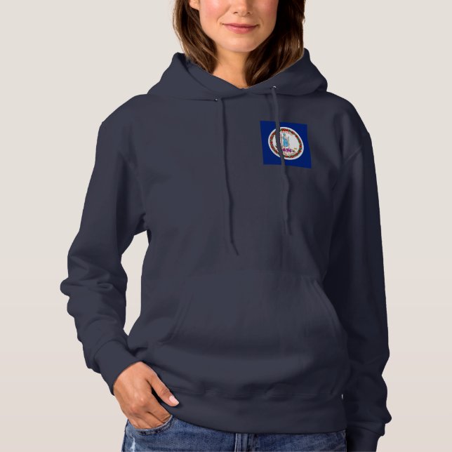 Virginia State Flag Design Hoodie (Front)