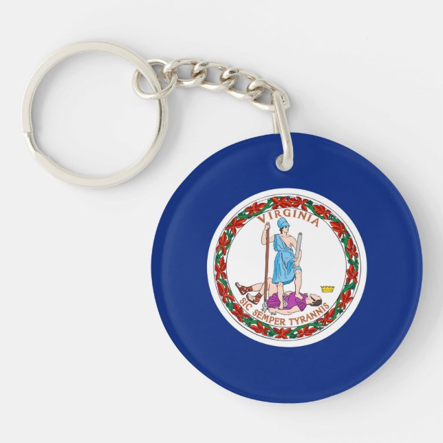 Virginia State Flag Design Keychain (Front)