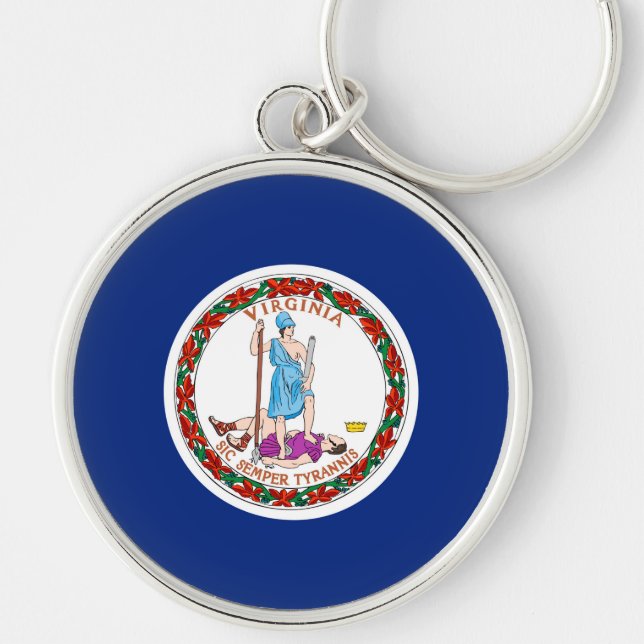Virginia State Flag Design Keychain (Front)