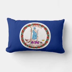 Virginia State Flag Design Lumbar Pillow
