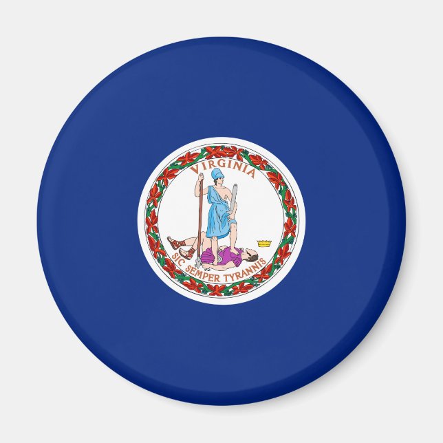 Virginia State Flag Design Magnet (Front)