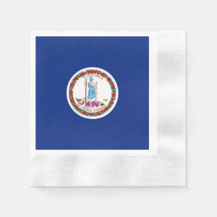 Virginia State Flag Design Paper Napkins