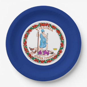 Virginia State Flag Design Paper Plates