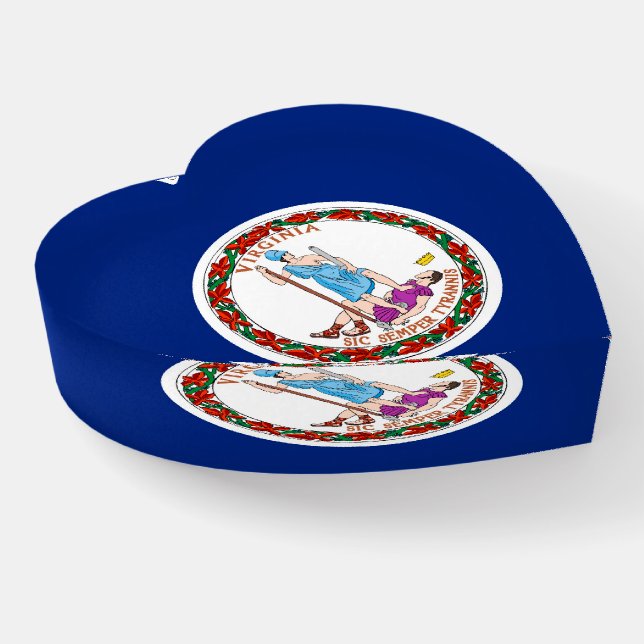 Virginia State Flag Design Paperweight (Angled)