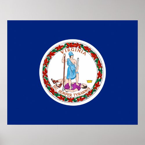 Virginia State Flag Design Poster