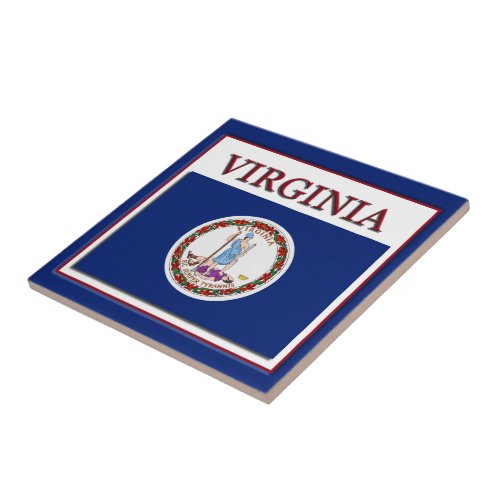 Virginia State Flag Design Tile