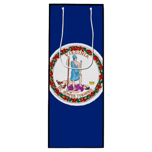 Virginia State Flag Design Wine Gift Bag