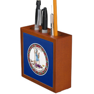 Virginia State Flag Desk Organizer