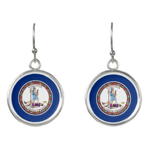 Virginia State Flag Earrings