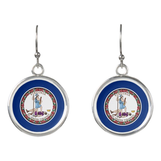 Virginia State Flag Earrings (Front)