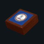 Virginia State Flag Gift Box<br><div class="desc">Patriotic Virginia state flag.</div>