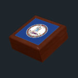 Virginia State Flag Gift Box<br><div class="desc">Patriotic Virginia state flag.</div>