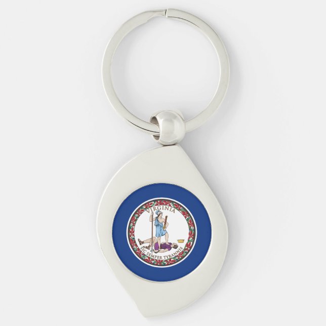 Virginia State Flag Keychain (Front)