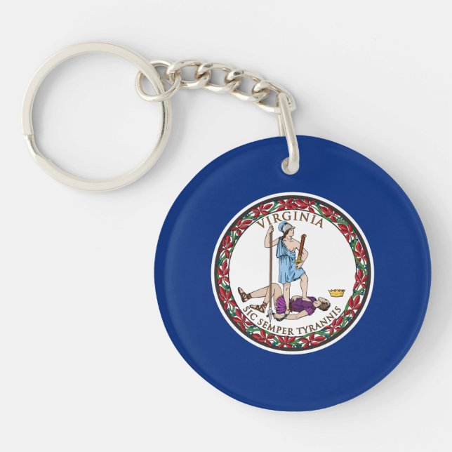 Virginia State Flag Keychain (Front)