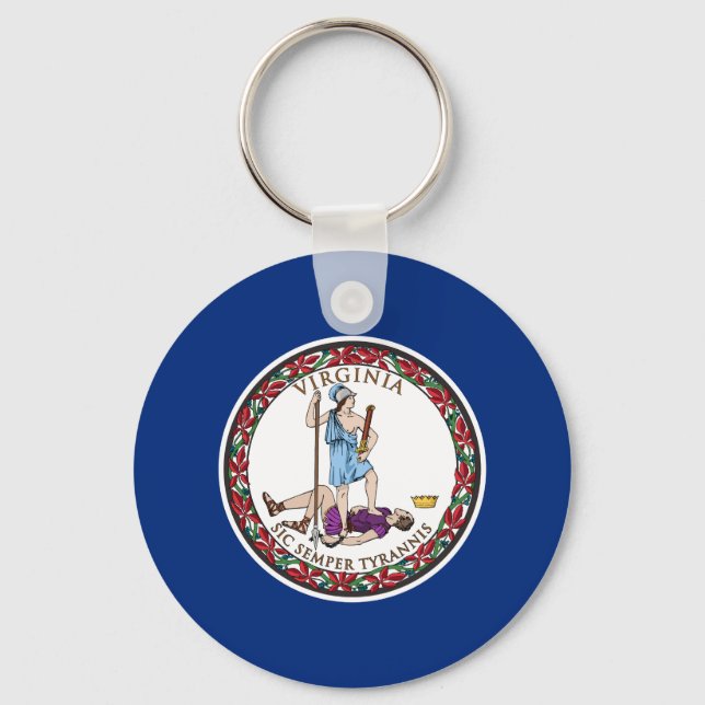 Virginia State Flag Keychain (Front)