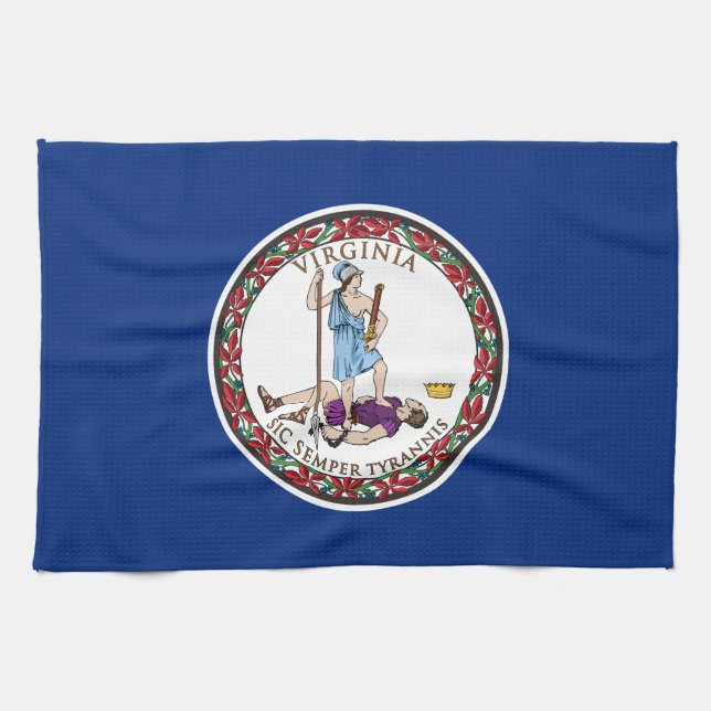 Virginia State Flag Kitchen Towel (Horizontal)